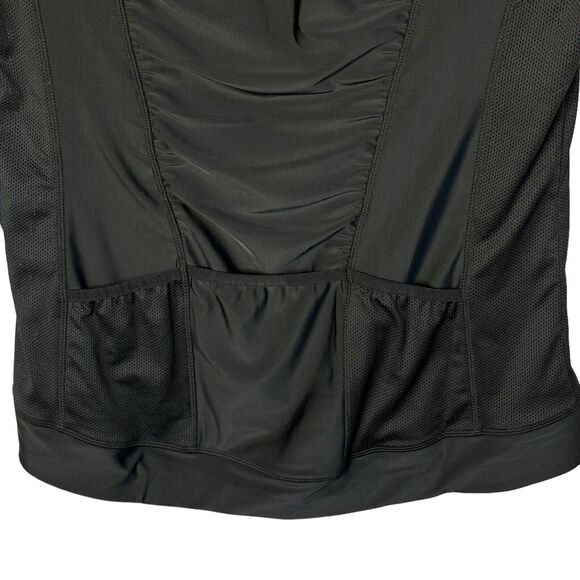 Kyodan Active Cycle X-Large Top Zip-Up Short Sleeve Stretch Pockets Black Womens - Picture 4 of 8